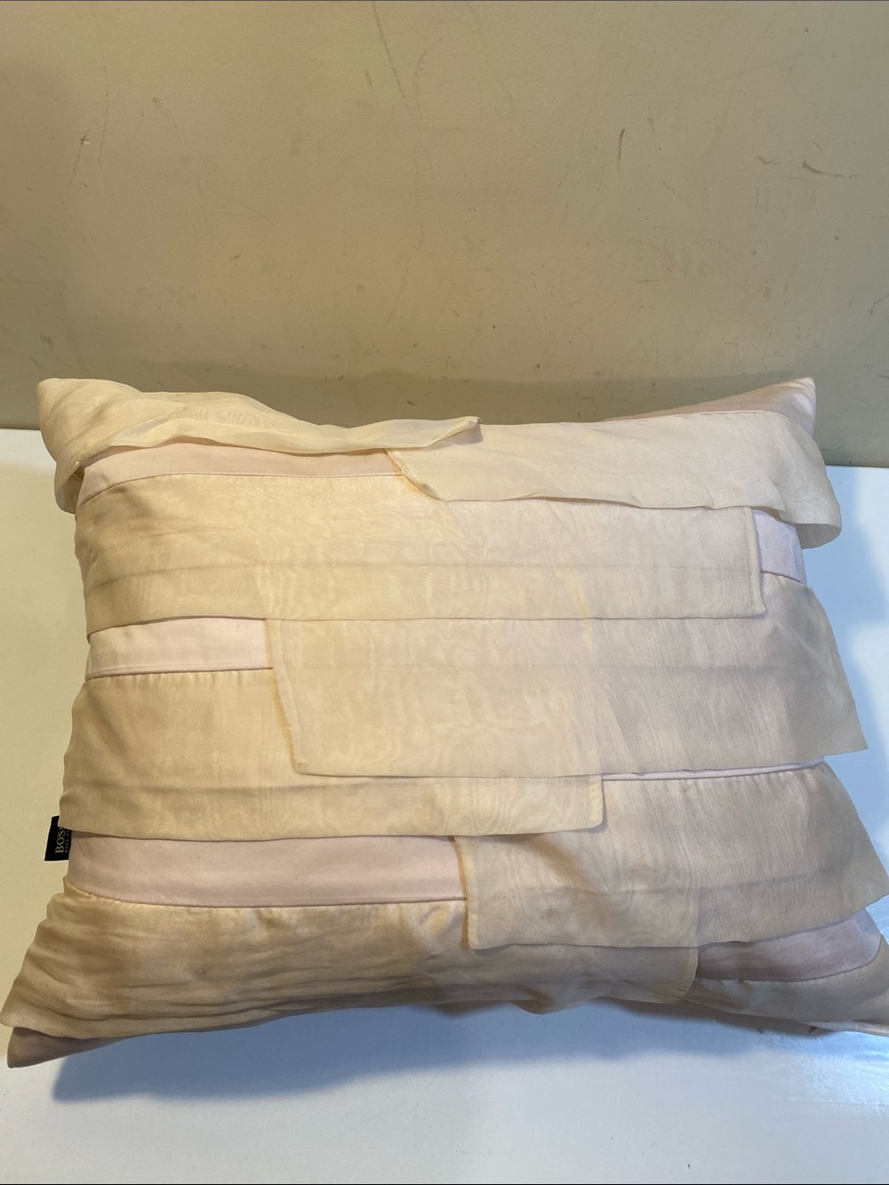 Hugo Boss black cream fabric Cushion
